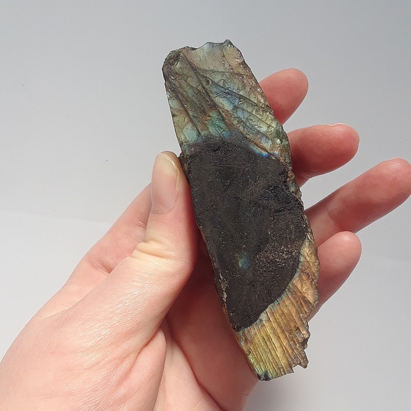 Labradorite Half-Polished Slab - Picture 3 of 3